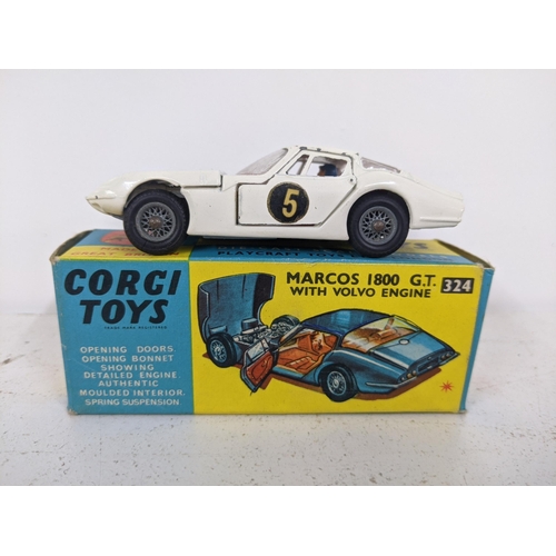 Two Corgi Toys - a Corgi 271 Ghia 5000 Mangusta with a De Tomaso