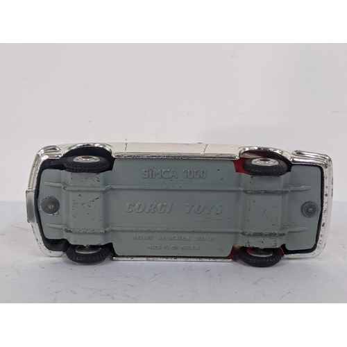 Corgi Toys 315 Simca 1000 Competition model with a plated finish