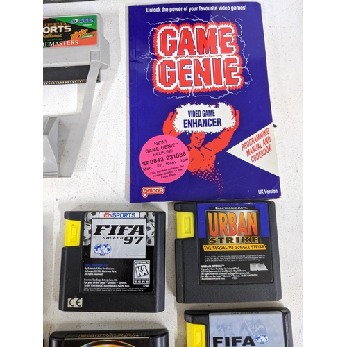 558 - Nintendo Entertainment system and a Sega 16-bit Megadrive II and games to include NBA Live 96, Super... 