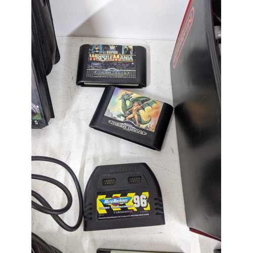 558 - Nintendo Entertainment system and a Sega 16-bit Megadrive II and games to include NBA Live 96, Super... 