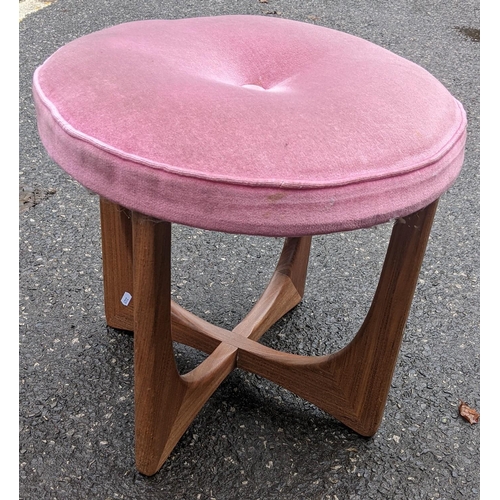 589 - A mid 20th century G-Plan Fresco teak dressing table stool, 43h x 46w
Location: RCON
If there is no ... 