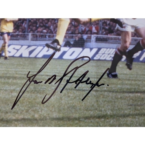 26 - Autographed Arsenal 12X8 photo colour, depicting the goals scored in Arsenal 3-1 victory over Manche... 