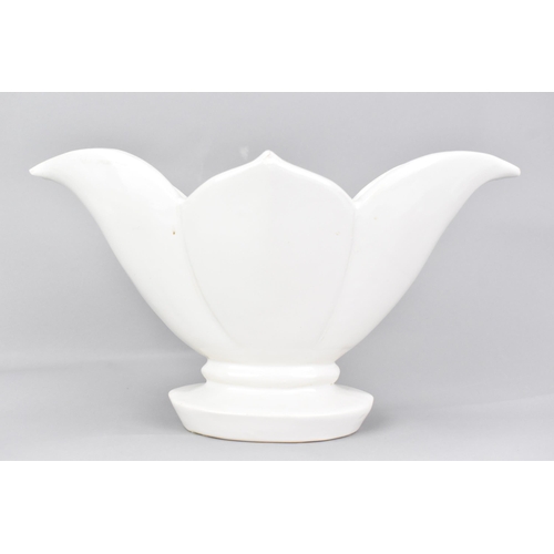 12 - Constance Spry (1886-1960) for Fulham Pottery, an early 20th century Lotus leaf shaped mantel vase, ... 