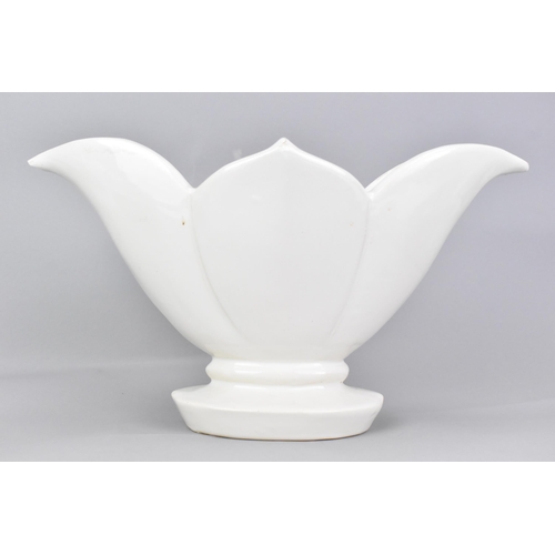 12 - Constance Spry (1886-1960) for Fulham Pottery, an early 20th century Lotus leaf shaped mantel vase, ... 