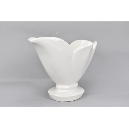 12 - Constance Spry (1886-1960) for Fulham Pottery, an early 20th century Lotus leaf shaped mantel vase, ... 