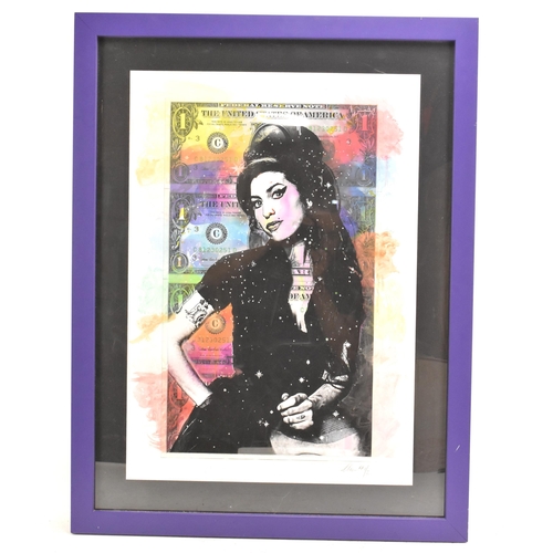 123 - Chris Boyle (B.1977) -  An artists proof limited edition Amy Winehouse rainbow money art sheet print... 