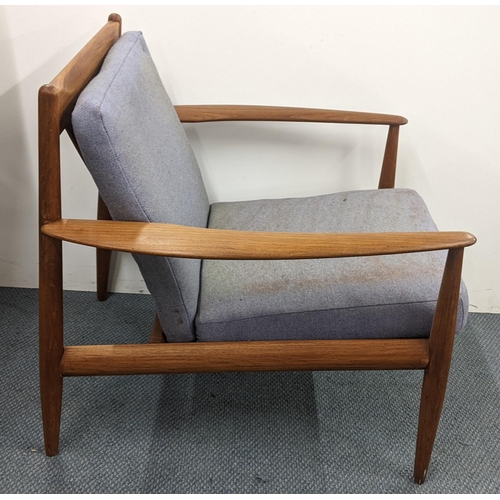 127 - A rare 1960s Danish Mid Century teak armchair designed by Grete Jalk for France & Daverkosen/France ... 