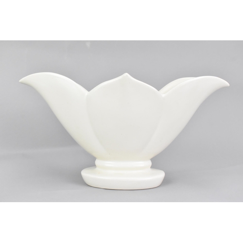 13 - Constance Spry (1886-1960) for Fulham Pottery, an early 20th century Lotus leaf shaped mantel vase, ... 