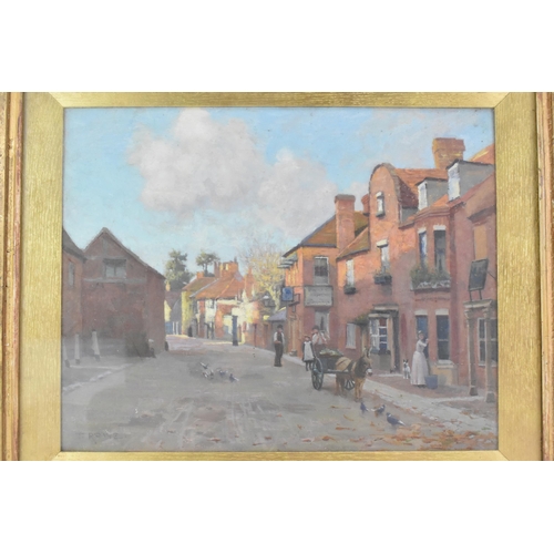 150 - Tom Trythall Rowe (1858-1937) An oil on canvas, 'St Peter's Street, Marlow', signed to the lower lef... 