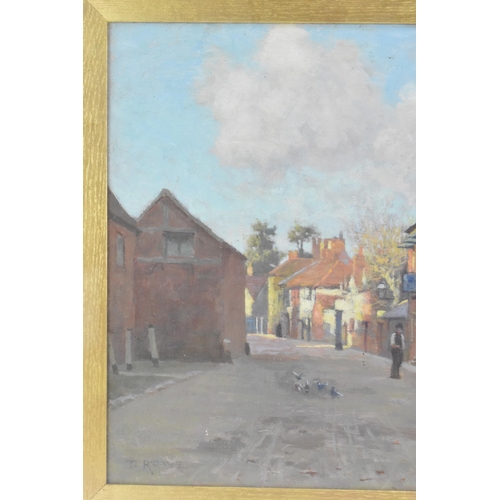 150 - Tom Trythall Rowe (1858-1937) An oil on canvas, 'St Peter's Street, Marlow', signed to the lower lef... 