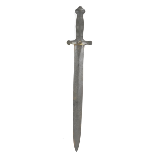 174 - A 19th Century 1831 pattern French Artillery short sword. Gladius type sword with a brass ribbed hil... 