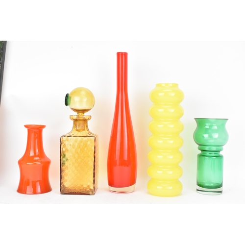 19 - A selection of art glassware to include an IKEA Solstrale bubble vase, a Floris Meydam bottle vase, ... 