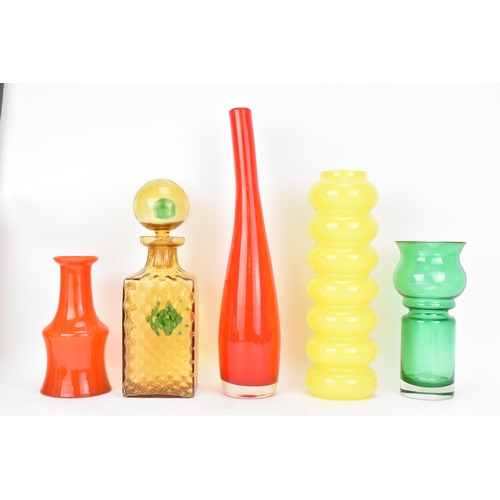 19 - A selection of art glassware to include an IKEA Solstrale bubble vase, a Floris Meydam bottle vase, ... 