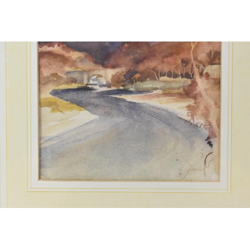 248 - William Russell Flint (1880-1969) A watercolour entitled 'Early Snows', depicting a country scene wi... 