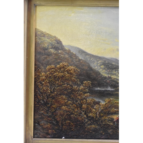 249 - Waldron Bradley Ladywood - A late 19th century oil on canvas entitled 'An Autumn Evening in the Fern... 