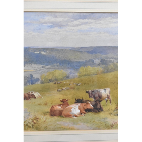 254 - Thomas Francis Wainewright (1794-1883) A watercolour entitled 'Great Marlow', depicting cows resting... 