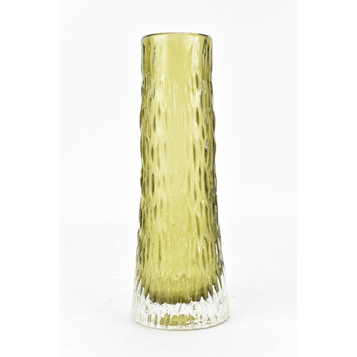 36 - A Whitefriars model 9834 Icicle vase in sage green, designed by Geoffery Baxter 20.5cm high x 7.5cm ... 