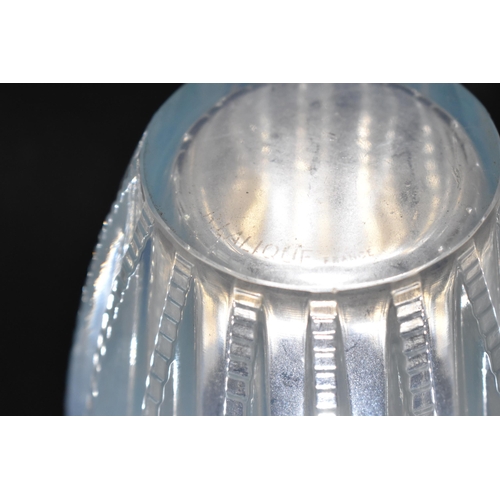 40 - An Art Deco René Lalique 'Chamonix' opalescent glass vase, designed 1933, Etched R.LALIQUE FRANCE si... 