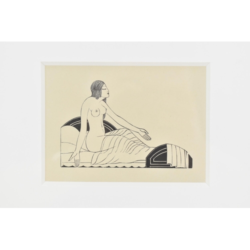 61 - Eric Gill (British 1882-1940) 'On My Bed at Night' engraving printed from the wood Cleveron edition ... 