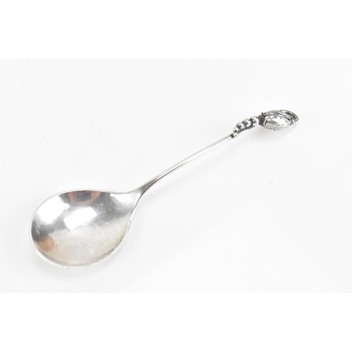 71 - A Georg Jensen Danish sterling silver spoon, in the 'Blossom' pattern also known as 'Magnolie', impo... 