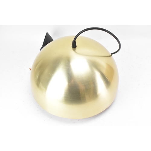 74 - A retro Danish circa 1970s Jo Hammerborg for Lyfa 'Milieu' hanging light, having a polished brass sh... 