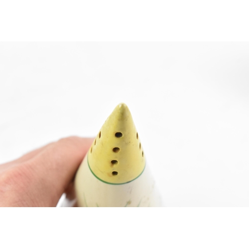 81 - An early 20th century Newport Pottery Bizarre Clarice Cliff Conical Sugar Caster, painted in the ora... 