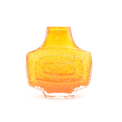 95 - A Whitefriars 'TV Vase' in the Tangarine Orange colourway, pattern No 9677 designed by Geoffrey Baxt... 