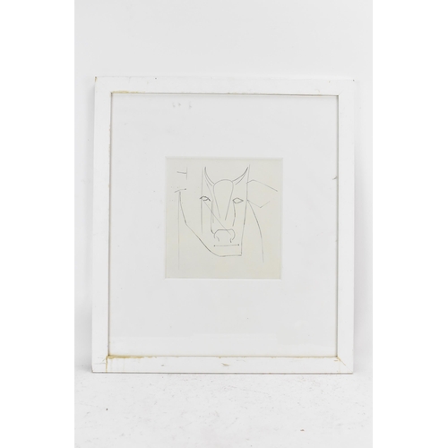 99 - Pablo Picasso (Spanish 1881-1973) A limited edition engraving depicting a head of a bull,  with gall... 