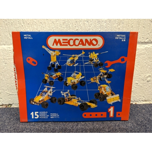 50 - Mixed toys to include a boxed Meccano set with fifteen models to make a Micro Machines Travel city P... 