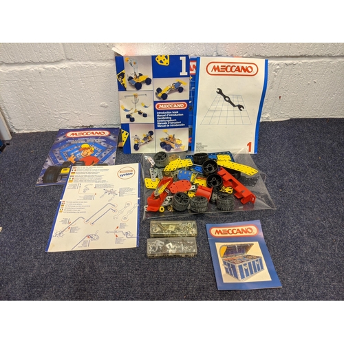 50 - Mixed toys to include a boxed Meccano set with fifteen models to make a Micro Machines Travel city P... 