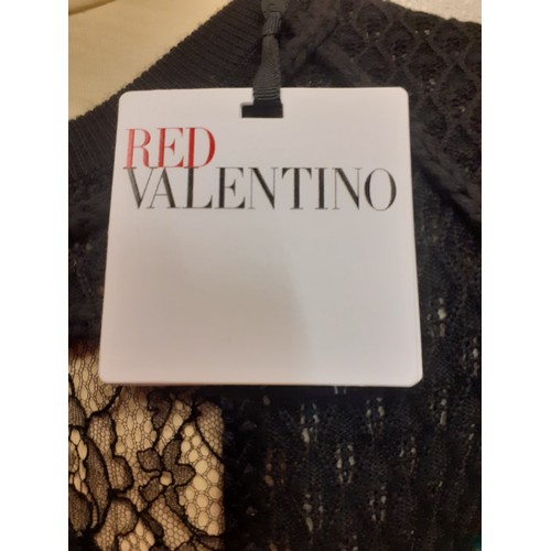 3 - Valentino- A group of 3 'Red' clothing to include a black knitted dress size XL (approx 38