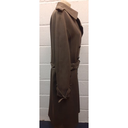 14 - Burberry- A vintage gents grey/brown pure new woollen trench coat having a double breasted front wit... 