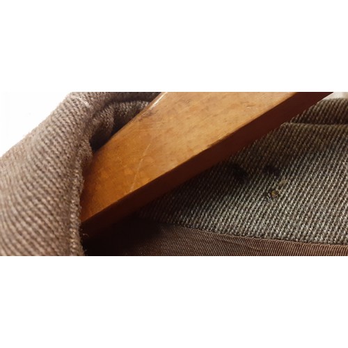 14 - Burberry- A vintage gents grey/brown pure new woollen trench coat having a double breasted front wit... 