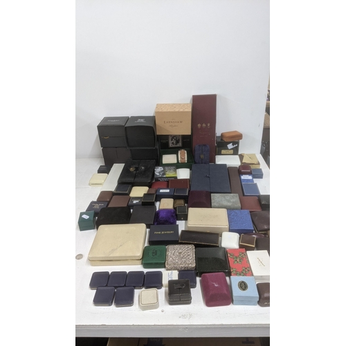 104 - A collection of jewellery boxes and watch boxes to include fabric examples and others
Location: LAF
... 