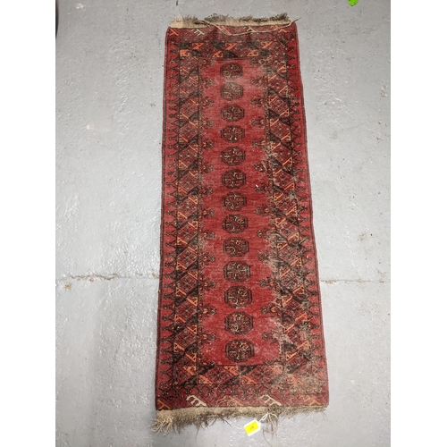 57 - A Persian hand woven red ground prayer rug
Location G
If there is no condition report shown, please ... 