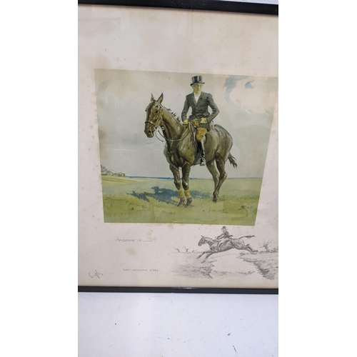 70 - Charlie Johnson Payne 'Snaffles' signed framed and glazed prints to include a 'A bona fide fox chase... 