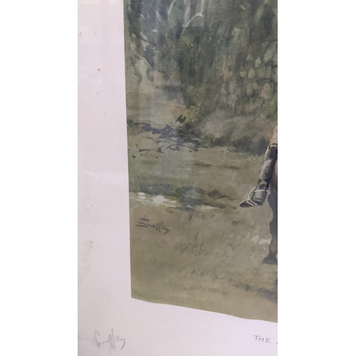 72 - Charlie Johnson ' Snaffles' signed framed and glazed print to include ' The Stone Fader' measuring 2... 