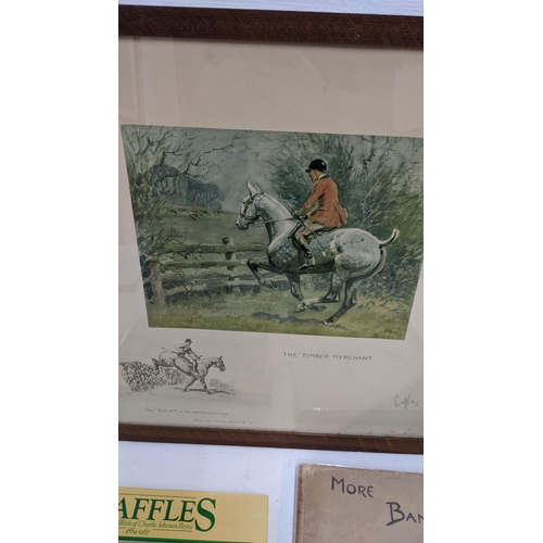 74 - A Charlie Johnson Payne 'Snaffles' 'The Timber merchant' signed framed and glazed print measuring 30... 