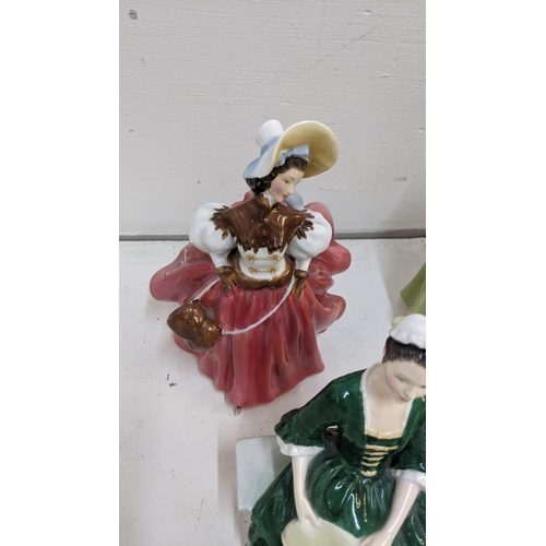 75 - A collection of Royal Doulton Porcelain figures to include ' Buttercup' ' The Skater' ' Southern Bel... 