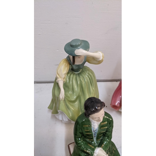 75 - A collection of Royal Doulton Porcelain figures to include ' Buttercup' ' The Skater' ' Southern Bel... 