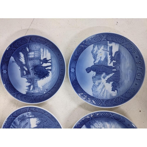 93 - Eleven Royal Copenhagen Christmas plates mainly from the 1970s depicting various winter scenes
Locat... 