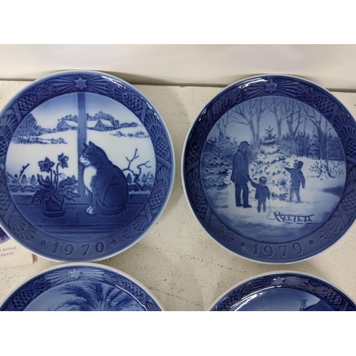 93 - Eleven Royal Copenhagen Christmas plates mainly from the 1970s depicting various winter scenes
Locat... 