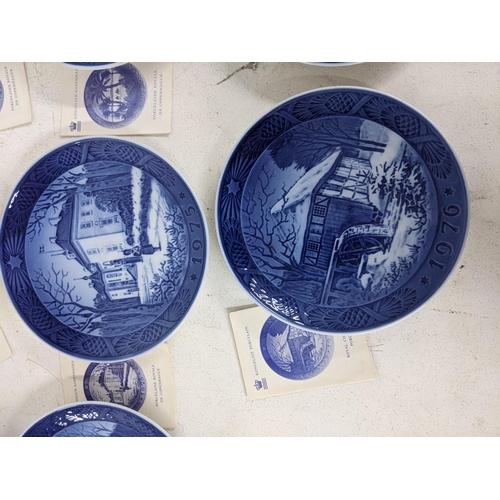 93 - Eleven Royal Copenhagen Christmas plates mainly from the 1970s depicting various winter scenes
Locat... 