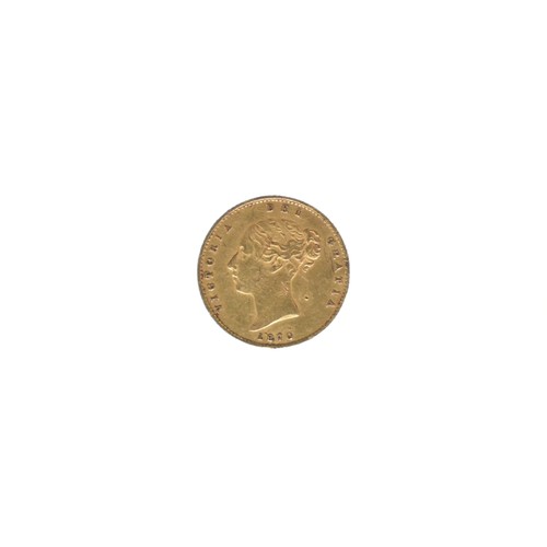 27 - United Kingdom - Victoria (1837-1901), 1870 Gold Half Sovereign, London Mint with Die Number,