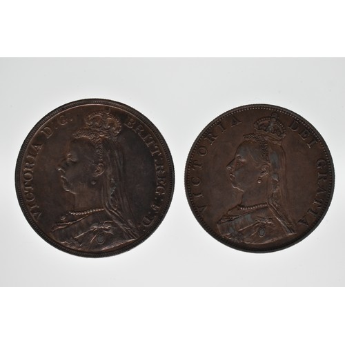 77 - United Kingdom - Victoria (1837-1901), 1892 Silver Crown together with a 1887 Jubilee Year Double Fl... 