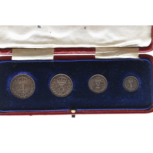 United Kingdom - Edward VII (1901-1910), Silver 1903 Maundy Set, Boxed