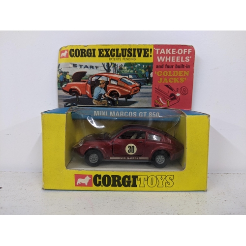 Corgi Toys 341 - Mini Marcos GT850 with Take-Off wheels and four
