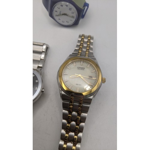 69 - Watches to include two Citizen and a Swatch and another
Location: CAB
If there is no condition repor... 