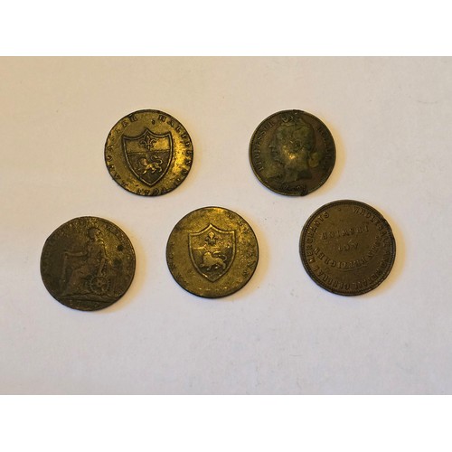 126 - Tokens - mixed 18th century and later to include, Ship York Rotherithe 2 Penny Token, Charles Roe 17... 