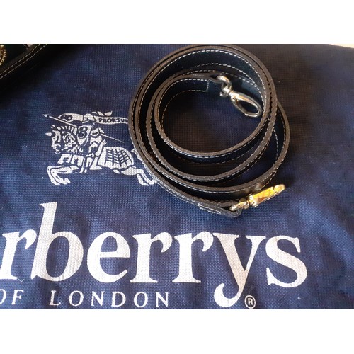 3 - Burberrys- A vintage Haymarket check and black leather Alma handbag, made in Italy, having gold tone... 